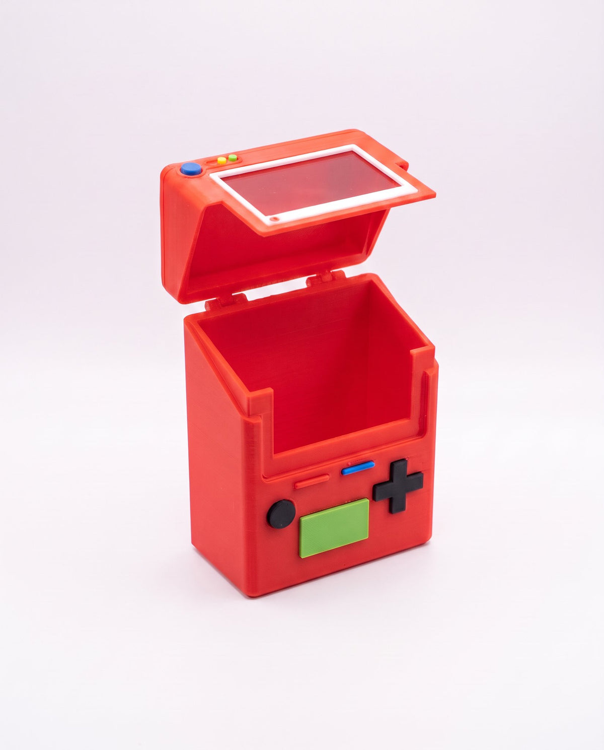 Pokédex porta cartas con la tapa abierta