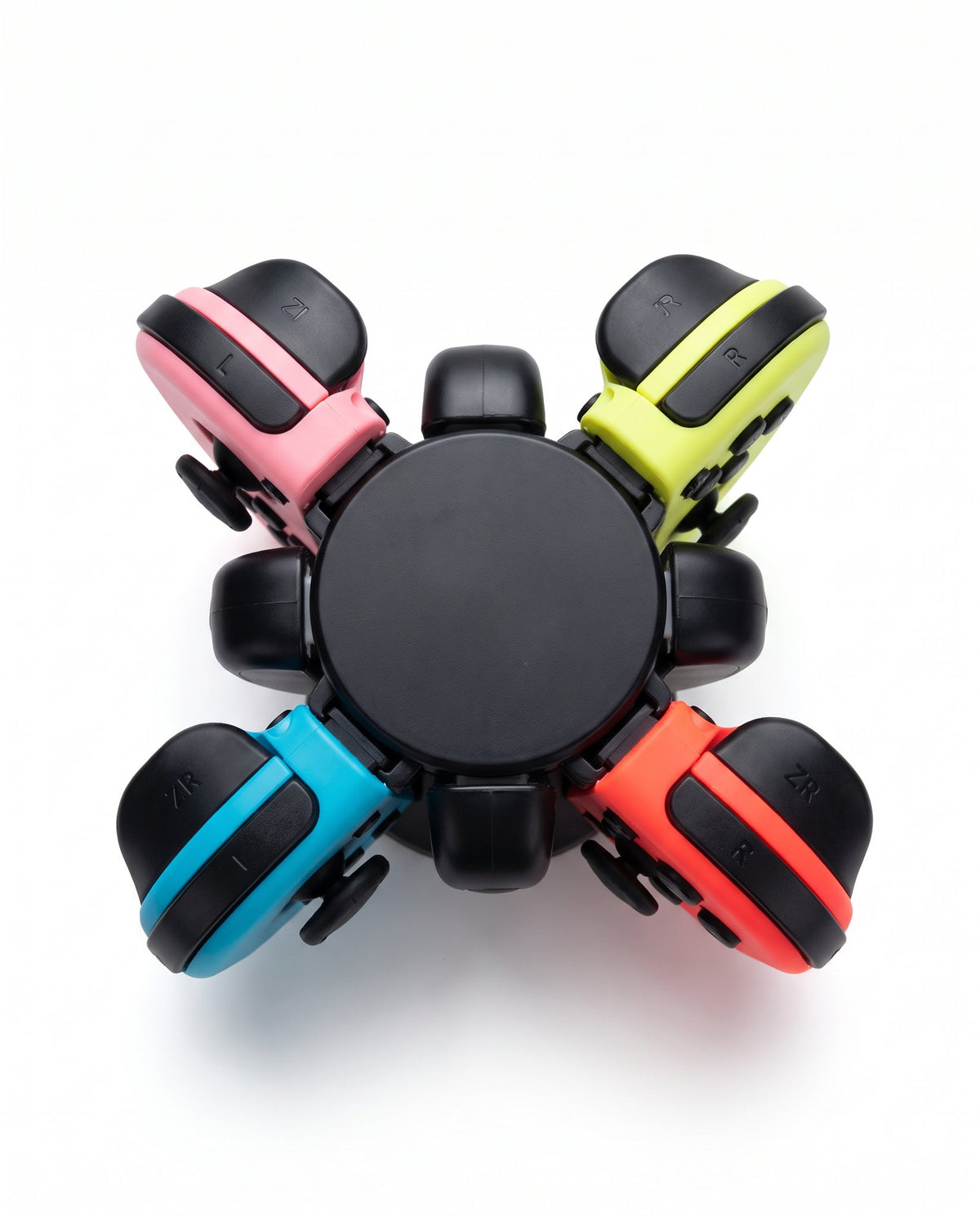 Soporte para Joy-Con visto desde arriba con cuatro Joy-Con